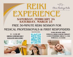 Reiki Experience: Free Reiki Session for Medical Personnel & First Responders @ Eloia Healing Arts | Temecula Reiki & Sound Therapy